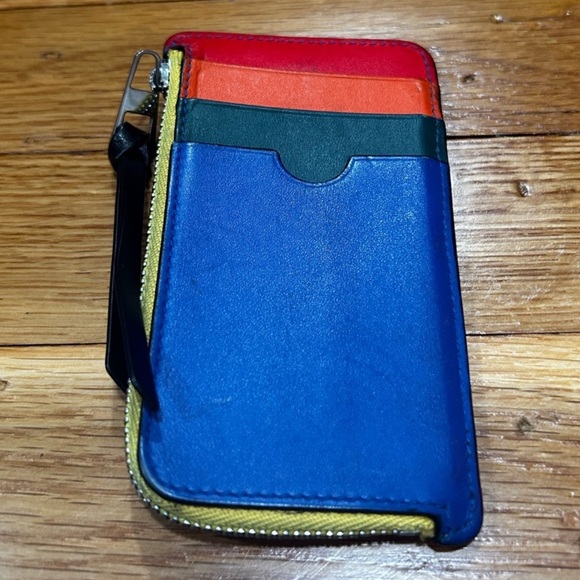 Auth Loewe Colorblock Card Holder in Leather - Picture 2 of 5